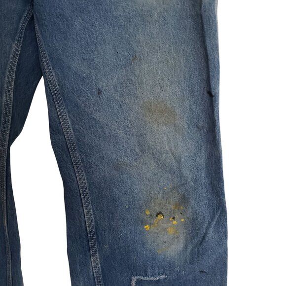 Men's Carhartt Thrashed Destroyed B13 Work Dungaree Fit Jeans 33 x 34 Circa 2014 - Picture 8 of 14